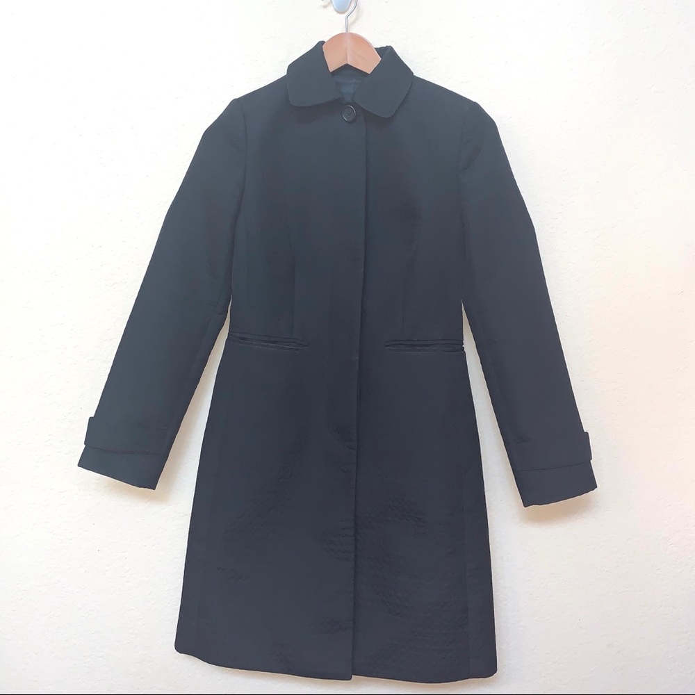 Banana Republic Black Circle Coat Extra Small - Picture 2 of 14